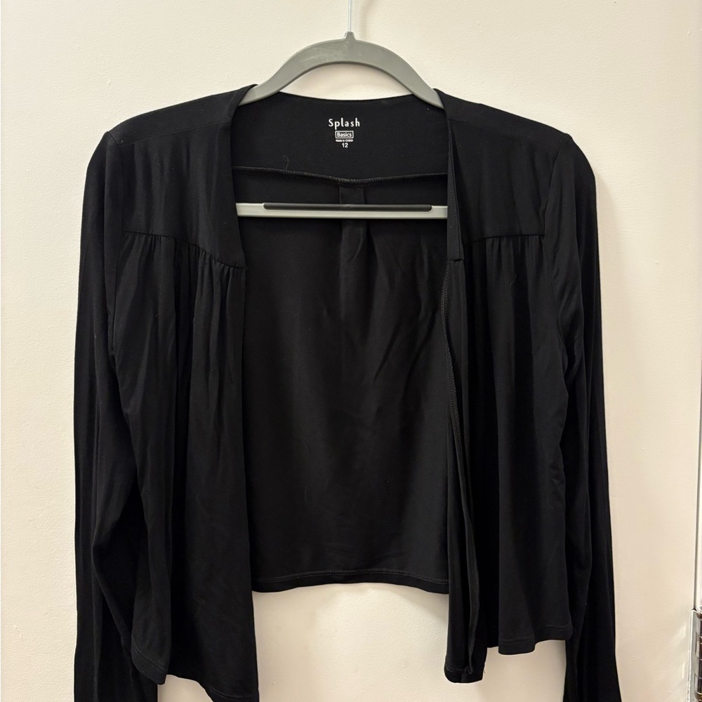 Splash Women's Elegant Black Long Sleeve Bolero
